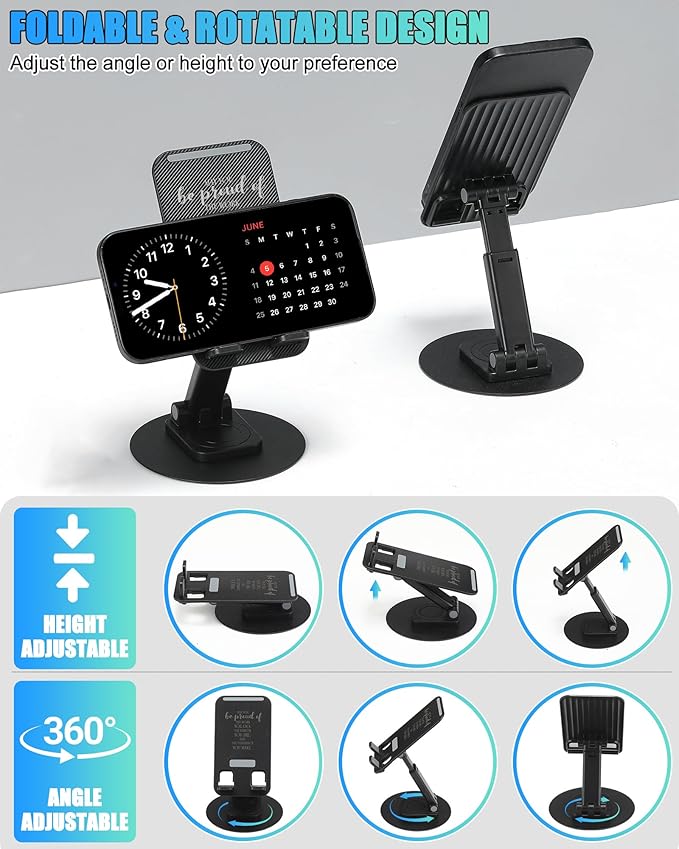 12 Pcs Employee Appreciation Gift Bulk Motivational Cell Phone Stand 360 Rotating Desk Accessory Quote “May You Be Proud of The Work You Do” for Workers Doctor Teachers Volunteers