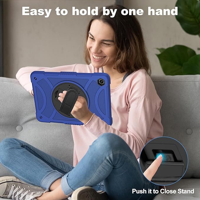 for Samsung Galaxy Tab A11 Plus/A9 Plus case with Screen Protector/ 360° Rotating Stand/Shoulder Strap/Hand Strap Cover for Galaxy Tab A11+ Plus/A9+ Plus 11 inch 225/2023 Released