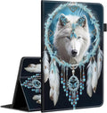 Case Fits Amazon Kindle Fire HD 8 &amp 8 Plus Tablet (12th Generation/10th Generation 2022/2020 Release) 8 Multi-Angle Smart Stand Cover Auto Sleep/WakeWolf Dreamcatcher