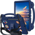 Compatible with Samsung Galaxy Tab S10 Lite 2025 10.9 inch Tablet Case Kids Friendly Universal Lightweight Shockproof Protective Case with Shoulder Strap &amp Stand Handle Navy Blue