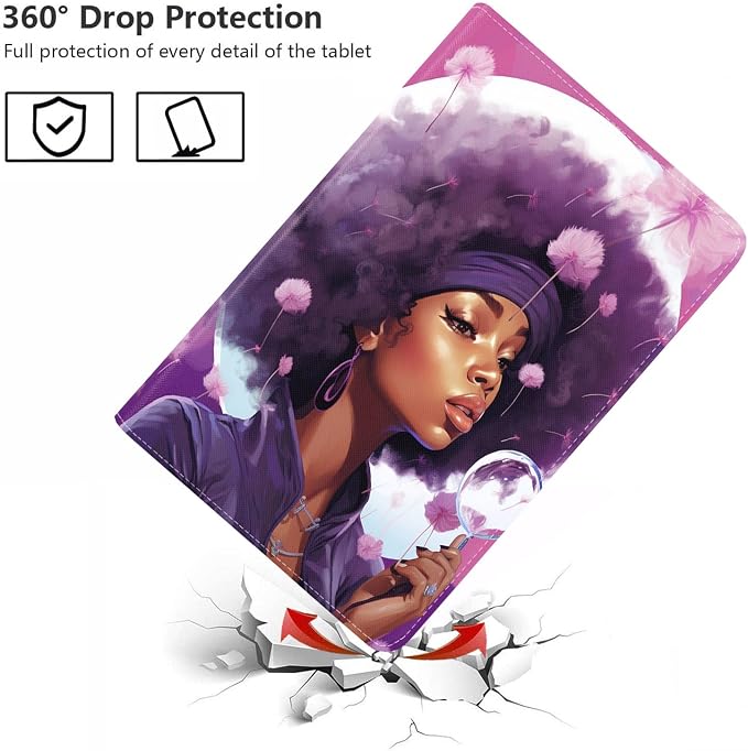 Purple Hair Hairstyle African American Girl