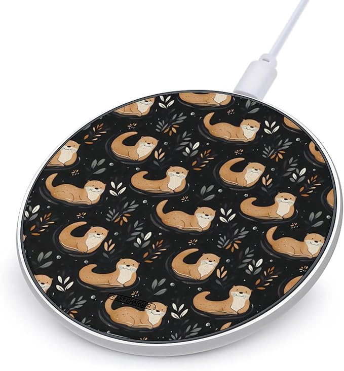 Otter Wireless Charger Anti-Slip Wireless Charging Pad Slim Charger Mat for Men Women