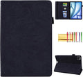 Folio Case for iPad Pro 11 2018-2022 iPad Air 11 2025/2024/Air 10.9 - Techcircle Stand Mandala Embossed PU Leather Soft TPU Cover with Elastic Strap Card Slots Pencil Holder - Black