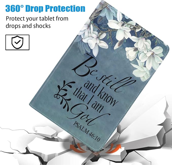 Floral Quote Bible Verse Psalm 46:10
