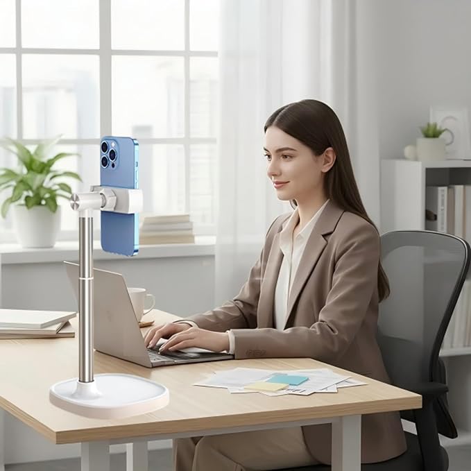 White-Phone Clip Stand