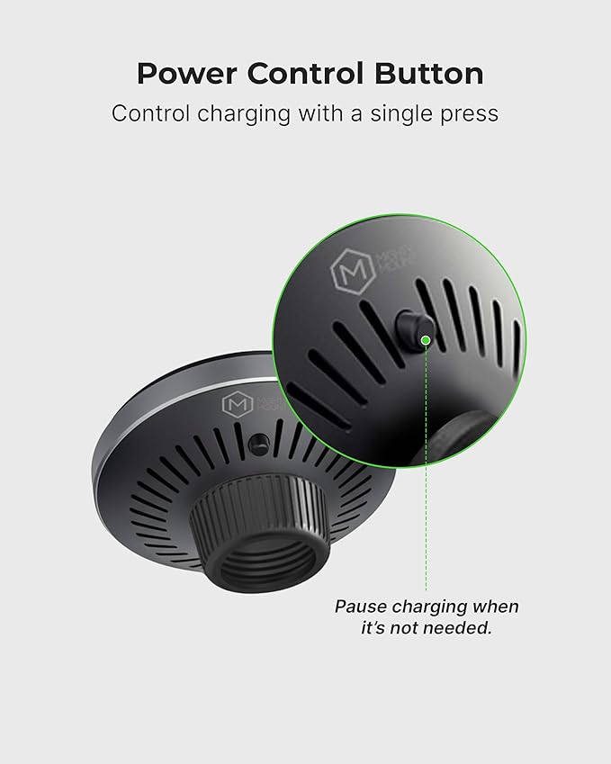 MagSwitch Qi2 Magsafe Car Mount Charger - Magnetic Cell Phone Holder with AMPS Plate Mount 15W Fast Charger with a Built in On/Off Switch for Charging Compatible with iPhone &amp Samsung