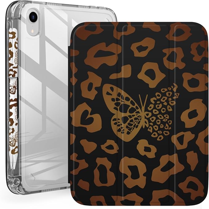 Brown leopard print butterfly