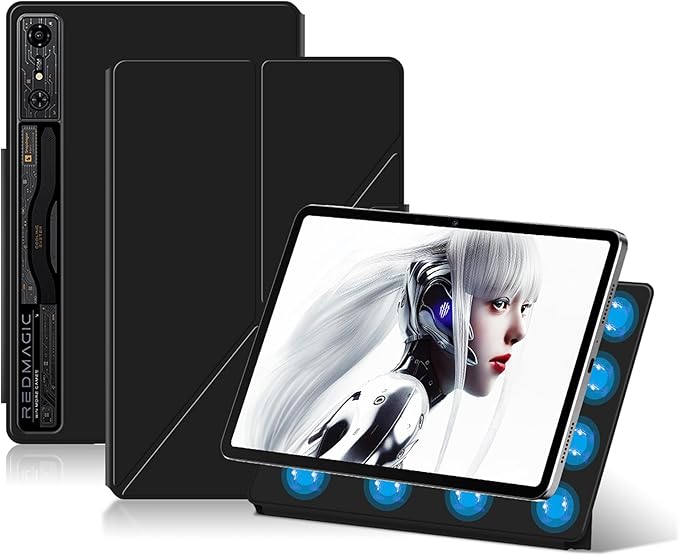 for Red Magic Nova Tablet Casehigh qualit Magnetism Shell LightweightTri-fold TransformableScratch Resistant Black case for Red Magic Nova 10.9 inch
