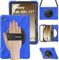 BRAECN for Samsung Galaxy Tab A9 Plus Case 11 Inch 2023 Shockproof Hard Duty Case with Screen Protector &amp360 Rotating Stand&ampHand Strap/Shoulder Strap for Galaxy A9 Plus Tablet-Black