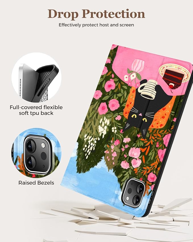 Black Cat and Floral