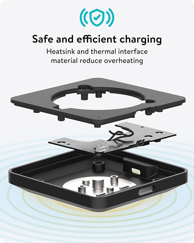 Mous- MagSafe Wireless Charger 15W Qi2 Certified Fast Charging Pad Compatible with iPhone 17/16/15/14/13/12 Pixel 10 Series and Airpods - Aramid Fibre