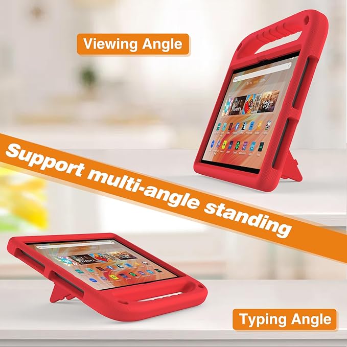 Dteck Kids Case for Fire HD 10 &amp HD 10 Plus Tablet(13th/11th Generation 2023/2021 Release)Lightweight Shockproof Kid-Proof Cover with Handle Stand for Kindle Fire HD 10 Kids Tablet 2023 2021 Re