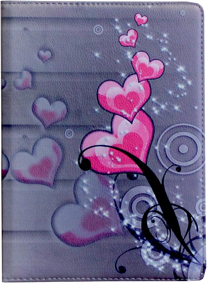 Case for iPad Pro M5 11 2025 / Pro M4 11-Inch 2024 Rotating Stand Smart Cover for A3357 A3361 A3362 A2836 A2837 A3006 (Heart Flower)