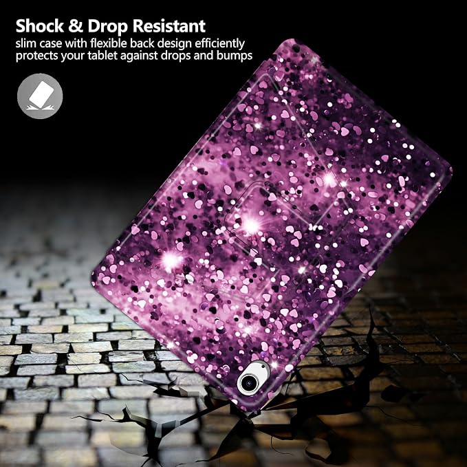Purple Leopard Print Glitter