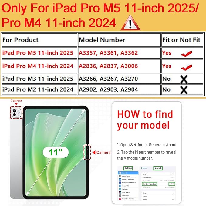 Case for iPad Pro M5 11 2025 / Pro M4 11-Inch 2024 Rotating Stand Smart Cover for A3357 A3361 A3362 A2836 A2837 A3006 (Crocodile)