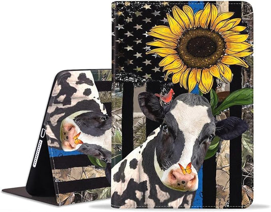 American Flag Sunflower and Cow