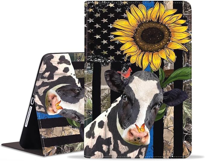American Flag Sunflower and Cow