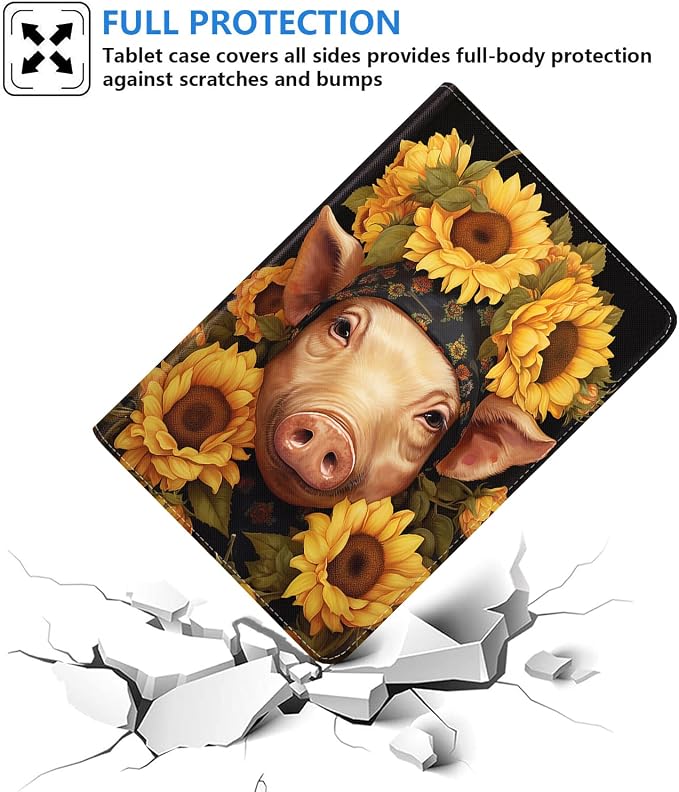 Pig and Sunflowers