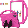 Kids Case for Onn 10.1 Inch Tablet Gen 4 2024 Model:100135925 Soft Silicone Lightweight Kickstand Handle Design Shockproof Kids Friendly Onn 10.1 2024 Case Cover for Girls Boys Rose