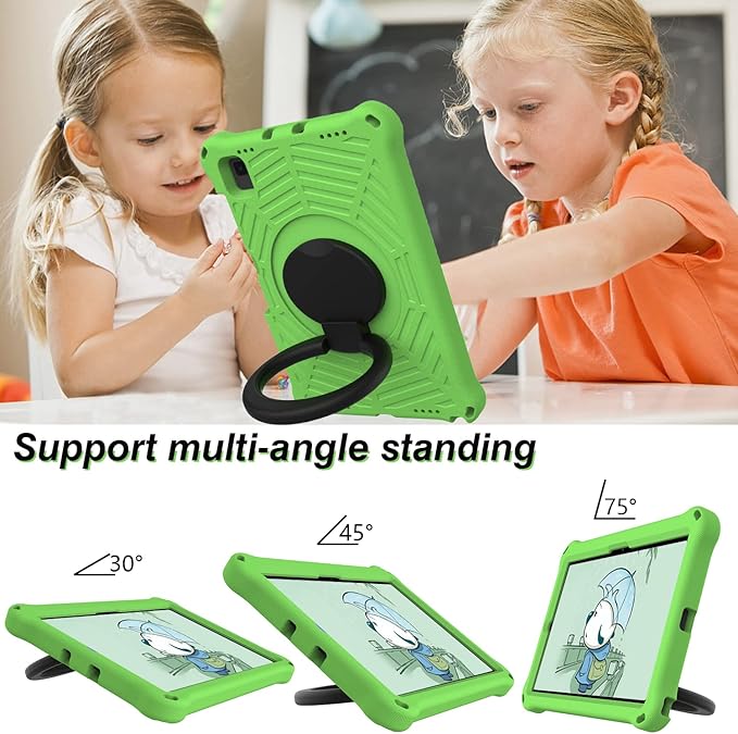 for Samsung Galaxy Tab S5e 10.5 (2019) SM-T720/T725 Tablet Case for Kids - EVA Lightweight Shockproof 360° Rotating Handle Stand Rugged Cover W Shoulder StrapGreen