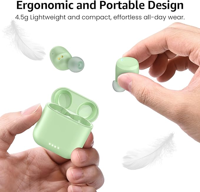 TOZO T6 Wireless Earbuds Bluetooth 5.3 Ear Buds Stereo Sound in Ear Headphones 50 Hours Playtime Wireless Charging Case APP Customizable EQs IPX8 Waterproof Earphones