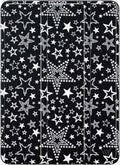 Wildflower Cases - Star Girl iPad Pro Folio Compatible with Apple iPad 11 | White Black Stars Trendy - Durable Protective Leather Cover Lightweight Built-in Stand Women Owned Small Business