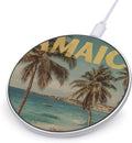 Vintage Jamaica Travel Fast Portable Charger 10W Funny Graphic Phone Charging Pad with USB Cable