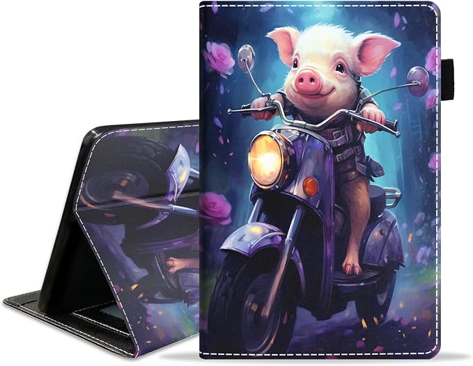 Funny Pig Riding Motorcycle