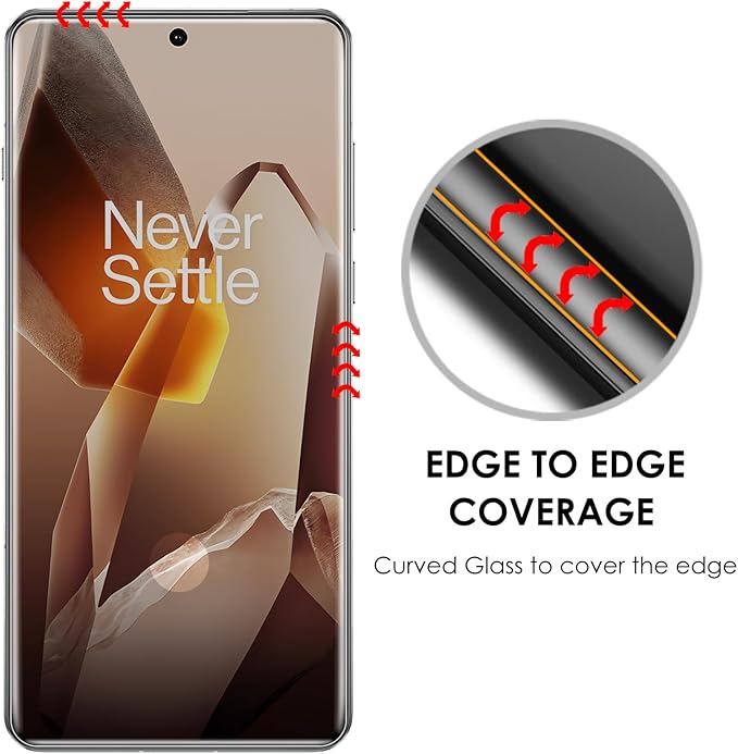 Privacy Screen Protector for OnePlus 13-3 Pack Tempered Glass UV Set Anti Spy 9H Scratch Resistant Sensitive Touch Edge to Edge Full Coverage