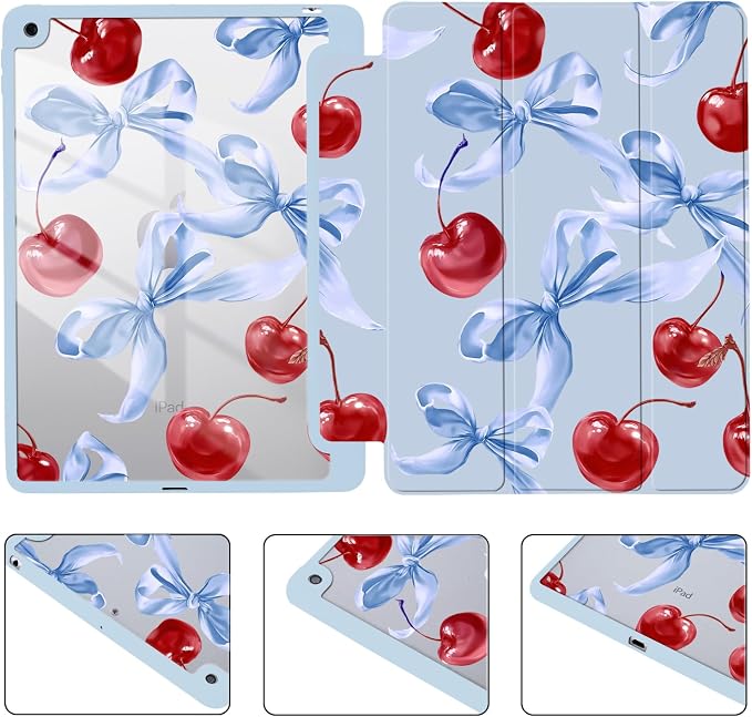 L-Blue Bow&Cherry