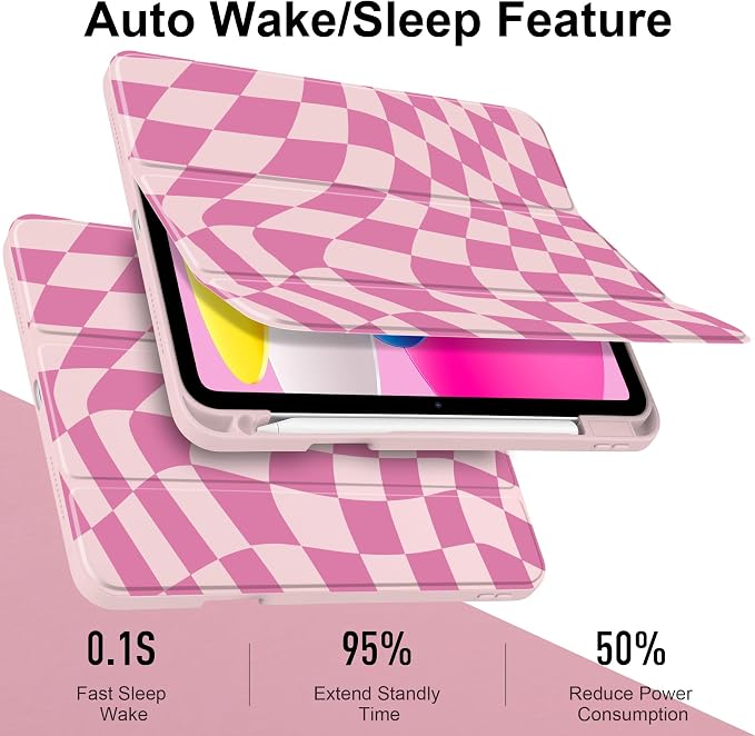 Pink Wavy Checker