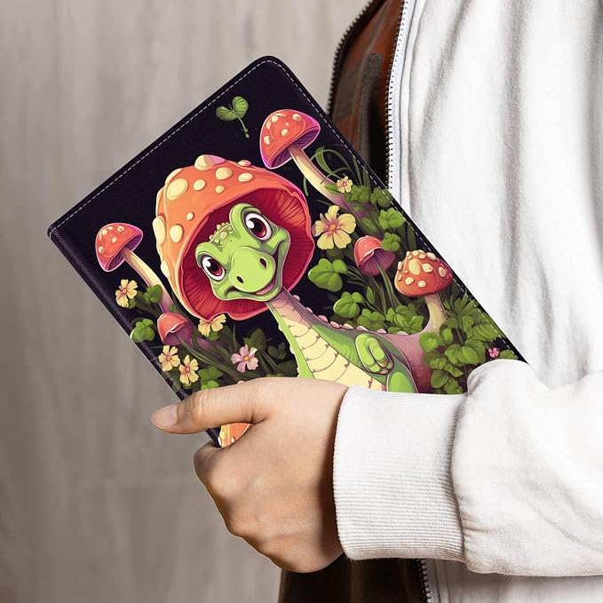 Cute Little Dinosaur and Mushroom