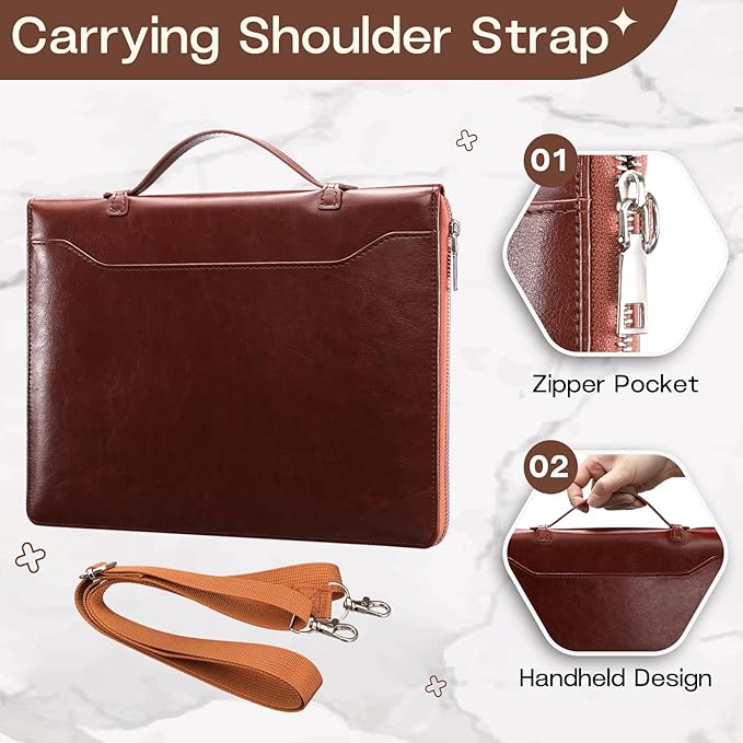 E NET-CASE Case for Remarkable 2 Tablet 10.3 inch (2020 Released) - Business Handheld Design Upgraded PU Leather Cover for Remarkable 2 Digital Paper with Zipper &amp Pen Holder (Brown)
