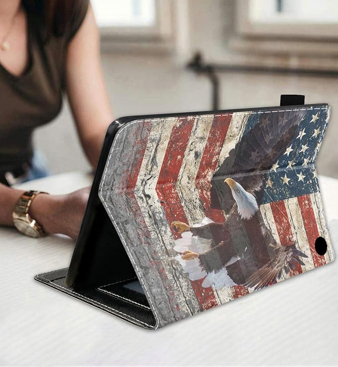 Military Wall Graffiti USA Flag Bald Eagle