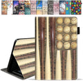 Case for Amazon Kindle Fire HD 10 &amp 10 Plus Tablet 10.1 (13th/11th Generation 2023/2021 Release) - Premium PU Leather Cover with Auto Sleep Wake Baseball Combination American Flag