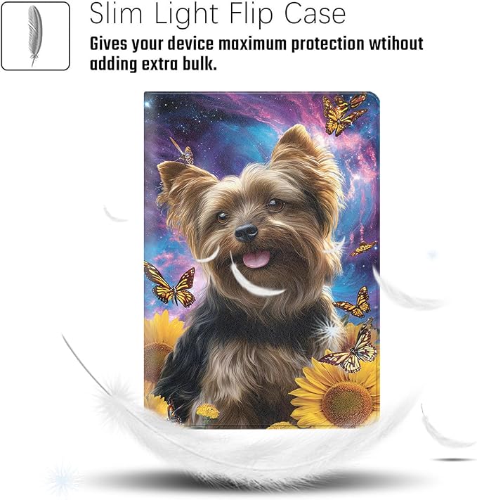 Yorkie Dog Butterfly Sunflower