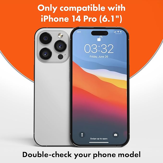 Slapback Premium Privacy Screen Protector for iPhone 14 Pro [2-Pack] [6.1 inch Display] Anti-Spy 28 Degree Blackout 9H Hardness Full Coverage Tempered Glass Easy Install Frame Case-Friendly