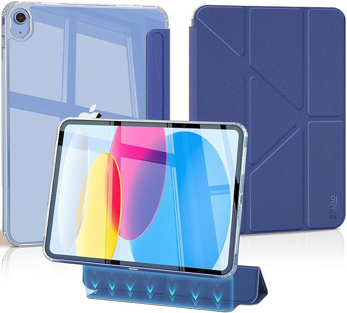 for iPad (A16) 11th/10th Generation Case(2025/2022) - Magnetic Detachable Portrait/Landscape Stand Cover with Hard Shell Back5 Standing AnglesAuto Wake/Sleep Slim &amp LightBlue
