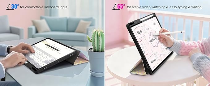 DONGKE Case for Samsung Galaxy Tab S11 5G 11 2025 Model (SM-X730/X736B) Slim Lightweight Trifold Stand Cover with S Pen Holder Auto Sleep/Wake Soft TPU Shockproof Back Colorful Leopard