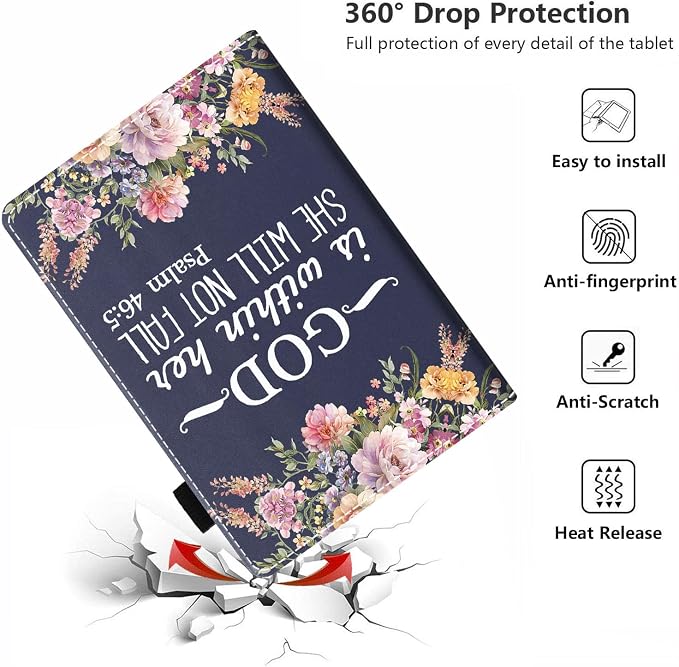 Floral Quote Bible Verse Psalm 46:5