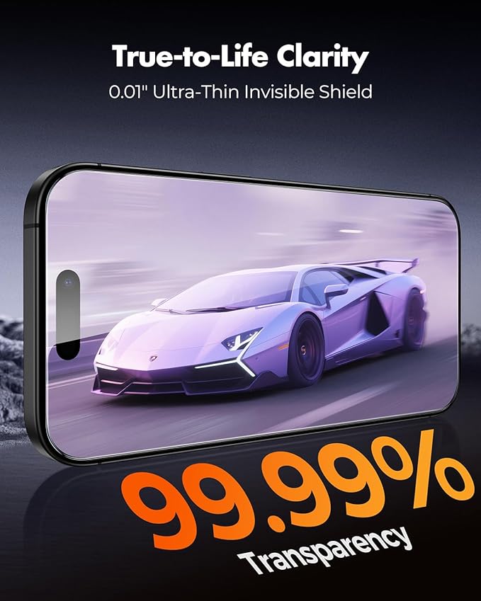 UNBREAKcable Top 9H+ Screen Protector for iPhone 16 Plus &amp Lens Protector (2+2 Pack) Military-Grade Shatterproof Tempered Glass [99% HD Clear] [Easy Install] Bubble-Free &amp Anti-Fingerprint-6.