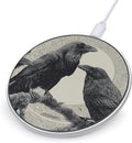 Vintage Black Crows Perched Fast Portable Charger 10W Funny Graphic Phone Charging Pad with USB Cable