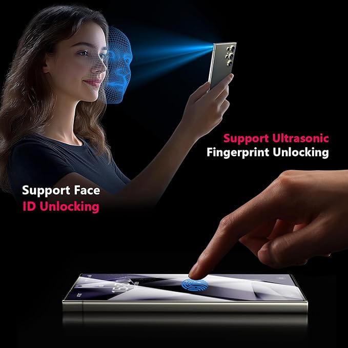 X-it for Samsung Galaxy S23 Ultra/S22 Ultra Screen Protector Privacy [Auto Alignment/Dust Removal]Bubble-Free[100% Ultrasonic Fingerprint ID] Easy Installation Full Coverage Anti-Spy [Non-Glass] 2 P