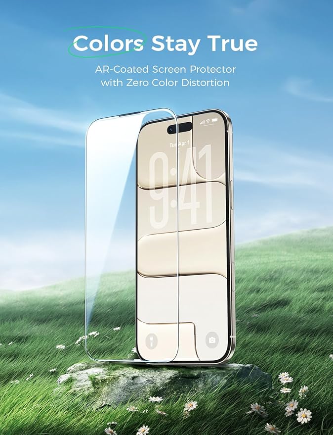 MAGIC JOHN 2 PACK for iPhone Air (6.5) Eye Protection Screen Protector HD Clear Auto Dust-Elimination 9H Tempered Glass &amp Scratch Resistance Full Edge Coverage