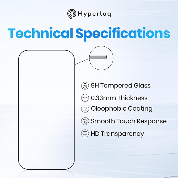 NeoGlass Clear Screen Protector for iPhone 15 Pro 2-Pack 9H Tempered Glass Ultra HD Clarity Anti-Fingerprint Easy Bubble-Free Install