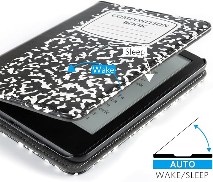 CoBak Case for 6 Tablet Cases (2024 &amp 2022 11th Gen) - PU Leather Smart Cover with Auto Sleep/Wake &amp Hand Strap Premium Protective Case for Tablet Case Blackfolio