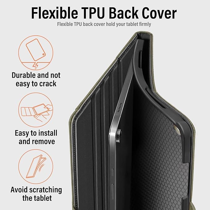 Case for Samsung Galaxy Tab A11+/A11 Plus/A9+ Plus 5G Tablet 11 Inch 2026/2023 (SM-X230/X236/X238/X210/X216/X218u) with PocketMagnetic ClosureMulti Angle CoverAuto Sleep/WakeGreen