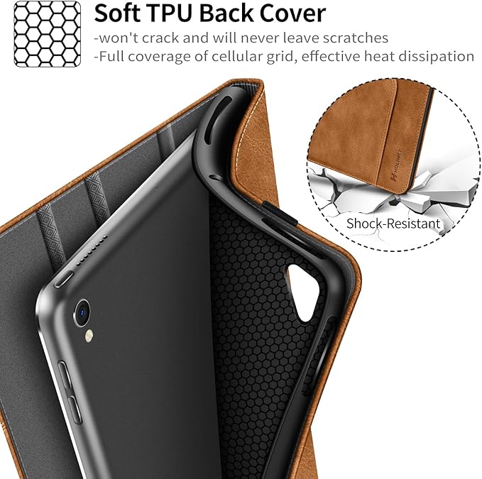 H HOLIMET Case for iPad Air 3rd Generation/iPad Pro 10.5 inch with Pencil Holder Soft TPU Stand Smart Cover Auto Wake/Sleep Stand for 10.5 iPad Air 3 2019 / iPad Pro 2017 (Brown)