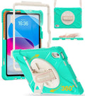 BRAECN for iPad (A16) 11th/10th Generation case 11/10.9 inch 2025/2022 Heavy Duty Shockproof Protective with Pencil Holder Screen Protector 360°Rotating Stand Handle &amp Shoulder Strap Full Body Cov