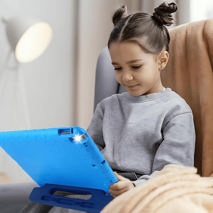 for Kids iPad Pro 12.9 Case 2nd 1st Generation with Pencil Holder and Anti-Slip Handle Super Protection Rugged Cover for 12.9 inch iPad Pro 2015 2017 - Dark Blue
